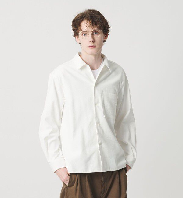 BEAUTY&YOUTH UNITED ARROWS「TC リネン キャンプカラー グランデ シャツ GRANDE型」|シャツ・ブラウス|