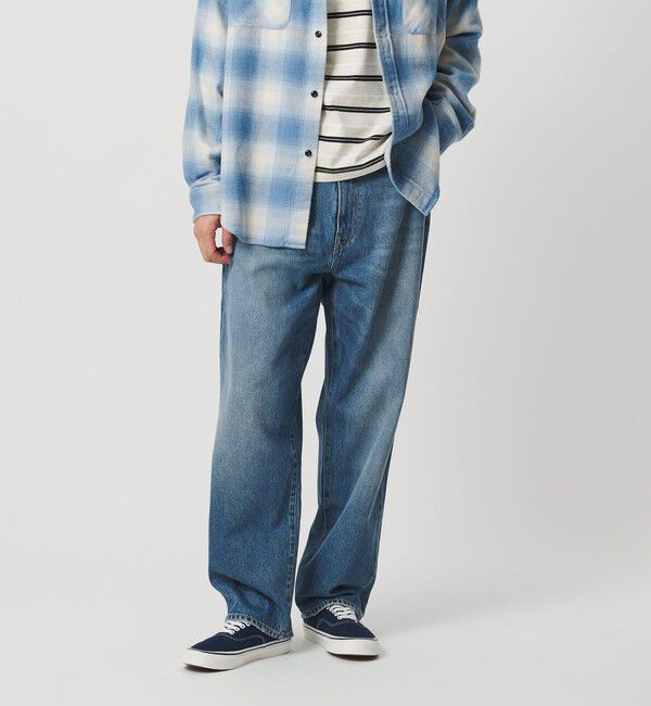 NICE WEATHER「＜NICE WEATHER＞5P レギュラーデニムパンツ」|チノ|NAVY