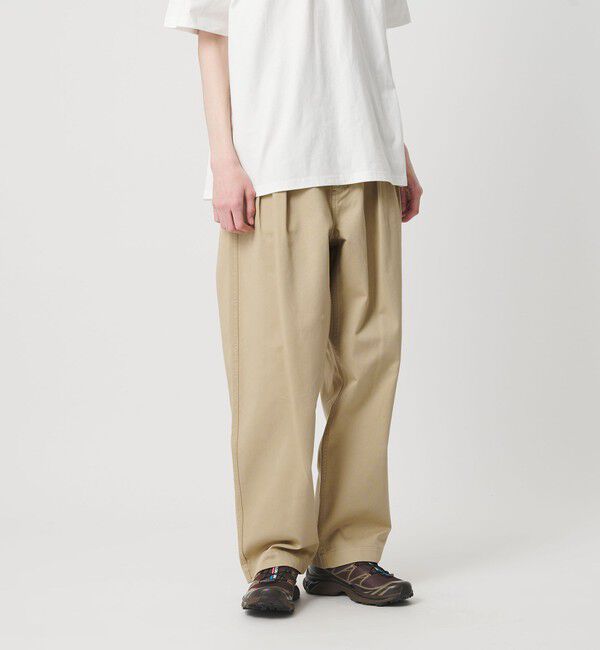 NICE WEATHER「＜NICE WEATHER＞タック テーパード チノパンツ」|チノ|BEIGE