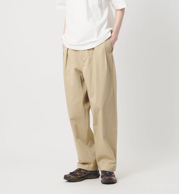 NICE WEATHER「＜NICE WEATHER＞タック テーパード チノパンツ」|チノ|