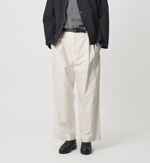 BEAUTY&YOUTH UNITED ARROWS「GIZA モールスキン 2タック パンツ NO.10」|チノ|OFF WHITE