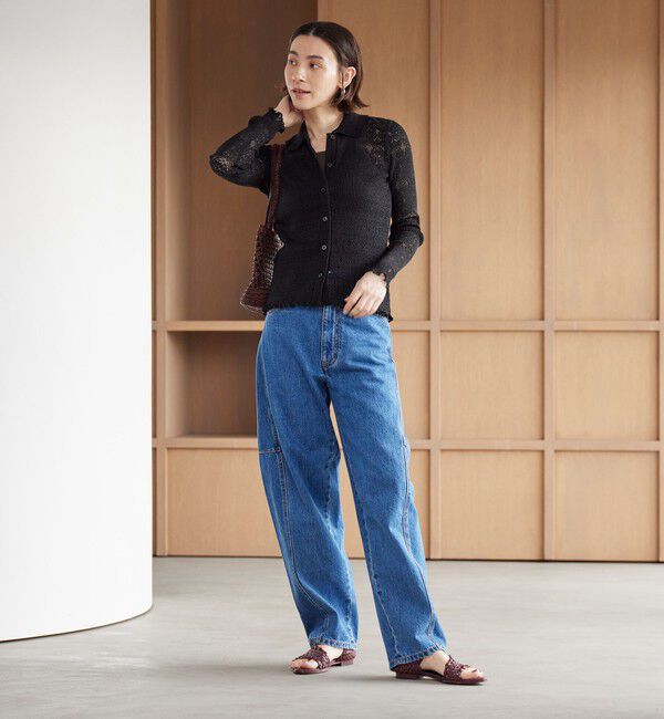 BEAUTY&YOUTH UNITED ARROWS「レースプリーツ シャツカーディガン ウォッシャブル」|カーディガン|