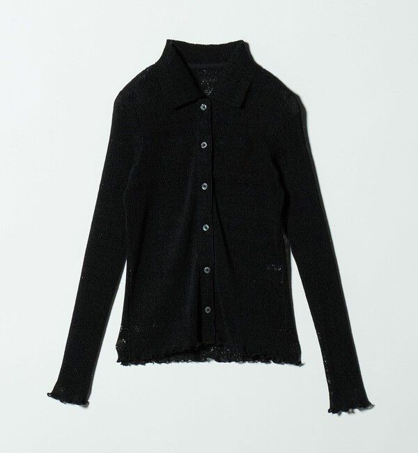 BEAUTY&YOUTH UNITED ARROWS「レースプリーツ シャツカーディガン ウォッシャブル」|カーディガン|