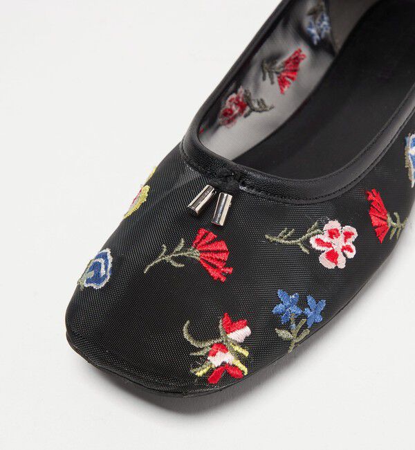 BEAUTY&YOUTH UNITED ARROWS「チュール フラワー エンブロイダリー バレエシューズ」|バレエシューズ|