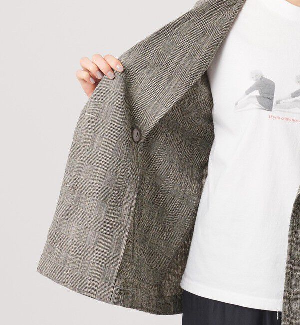 BEAUTY&YOUTH UNITED ARROWS「【WEB限定】グレンチェック ダブルジャケット ウォッシャブル」|テーラードジャケット|