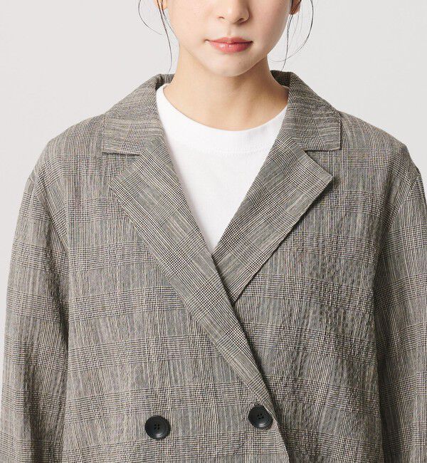 BEAUTY&YOUTH UNITED ARROWS「【WEB限定】グレンチェック ダブルジャケット ウォッシャブル」|テーラードジャケット|