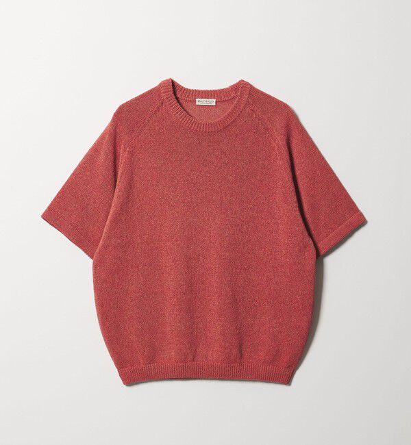 BEAUTY&YOUTH UNITED ARROWS「ペーパーヤーン サドルスリーブ クルーネック ニット」|ニット・セーター|ORANGE
