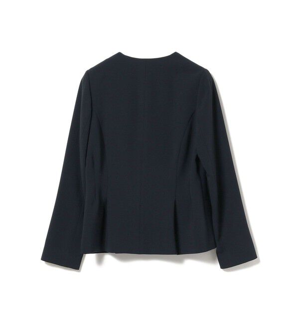 Demi-Luxe BEAMS 「トリアセ ペプラムジャケット＊」|ノーカラージャケット|