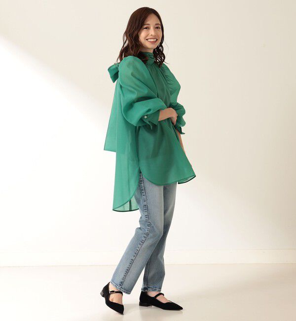 Demi-Luxe BEAMS 「オーガンジー リボンブラウス」|シャツ・ブラウス|