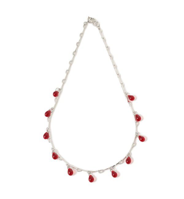 Ray BEAMS 「ドロップ ガラス チェーン ネックレス」|ネックレス|