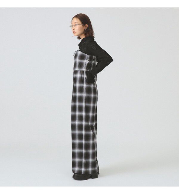 Ray BEAMS 「チェック キャミソール サロペット」|オールインワン|