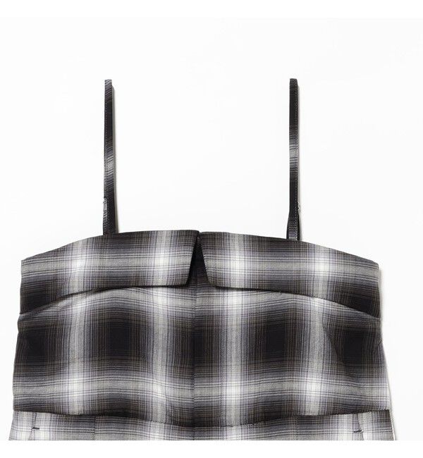 Ray BEAMS 「チェック キャミソール サロペット」|オールインワン|