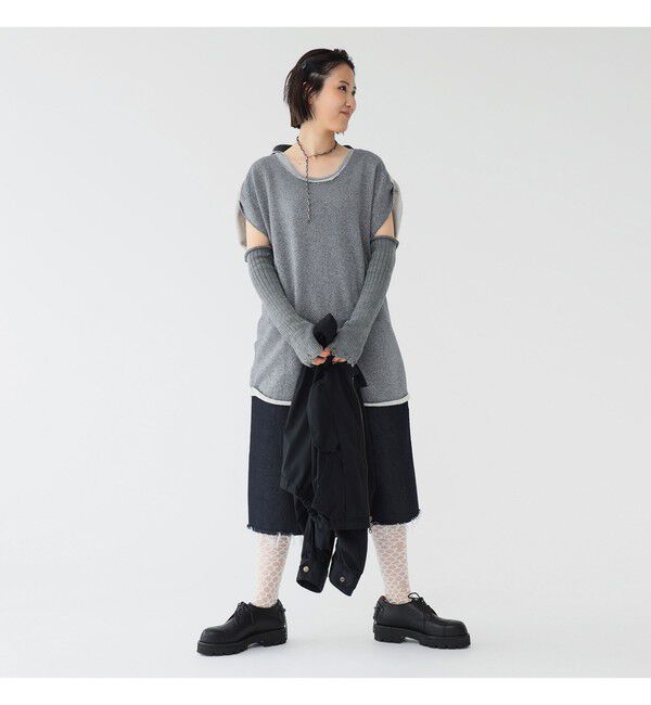 BEAMSBOY「maturely / ダメージ アームウォーマー」|手袋|