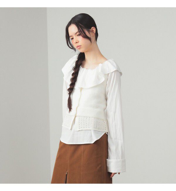 Ray BEAMS 「ラッフル オフショルダー ブラウス」|シャツ・ブラウス|