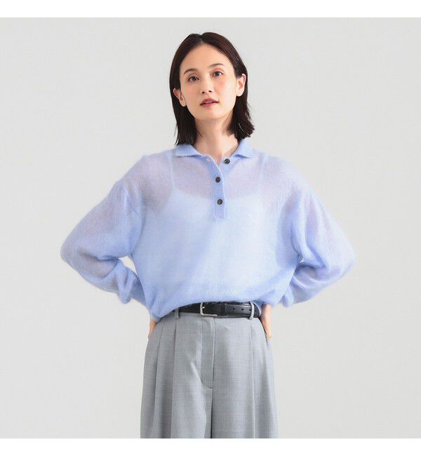 Demi-Luxe BEAMS 「【別注】BATONER / シアー モヘヤ ポロニット」|ニット・セーター|