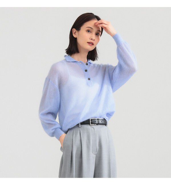 Demi-Luxe BEAMS 「【別注】BATONER / シアー モヘヤ ポロニット」|ニット・セーター|