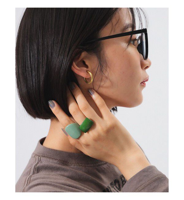 BEAMSBOY「レトロ 樹脂 リング 2セット」|その他|SAX・GREEN