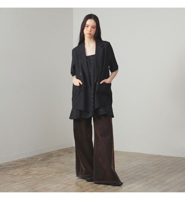 Ray BEAMS 「フロッキー デニム ワイド パンツ」|デニム|