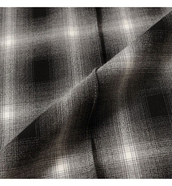 Ray BEAMS 「オンブレチェック ワイド パンツ」|チノ|