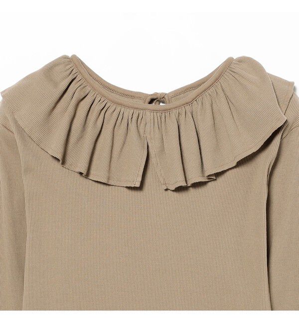 BEAMSBOY「リブ フリル ギャザー ロングスリーブ」|Tシャツ・カットソー|