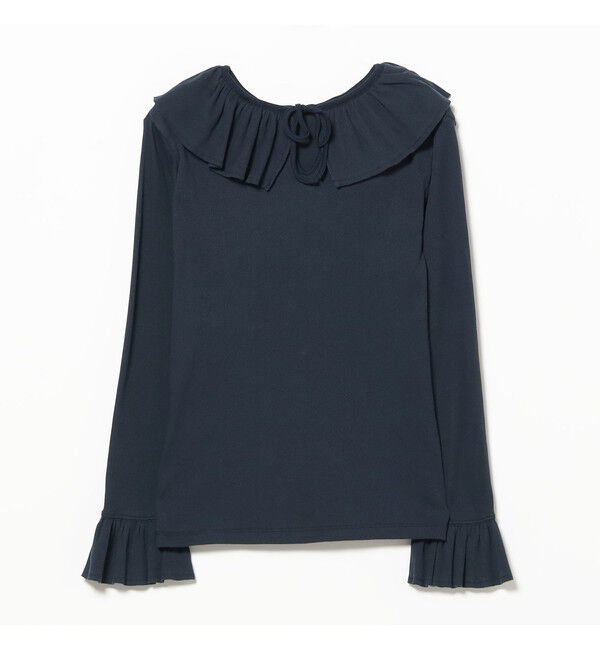 BEAMSBOY「リブ フリル ギャザー ロングスリーブ」|Tシャツ・カットソー|