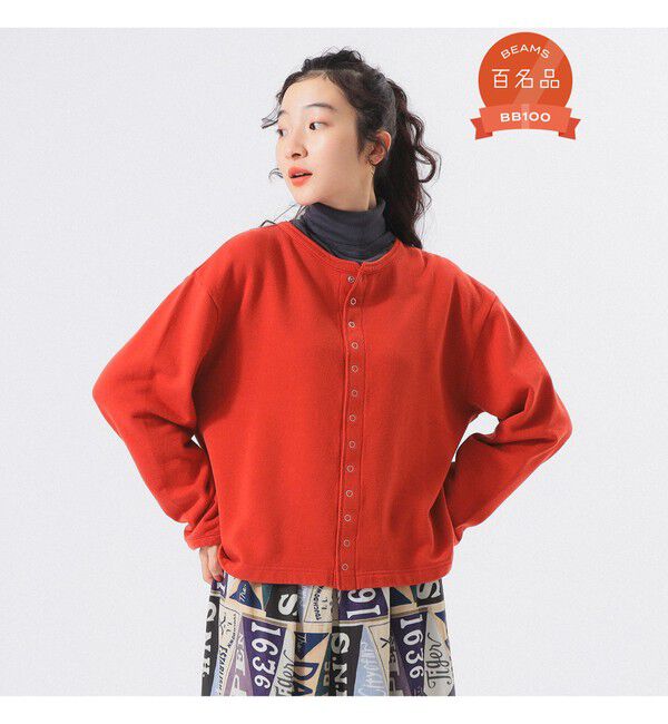 BEAMSBOY「リングドット カーディガン」|スウェット・ジャージ|RED
