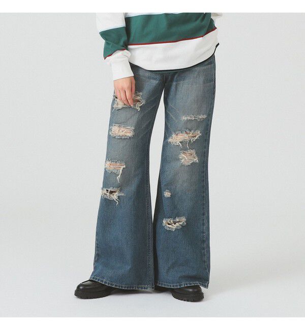 Ray BEAMS 「【別注】Lee / RIPPED JEANS」|デニム|