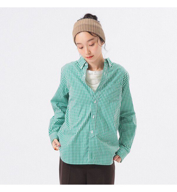 BEAMSBOY「100/2 ギンガムチェック ボタンダウン シャツ」|シャツ・ブラウス|