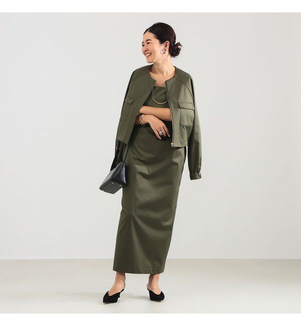 Demi-Luxe BEAMS 「エディター東原妙子 &times; Demi-Luxe BEAMS / シャイニー キャミソール ワンピース」|ワンピース|