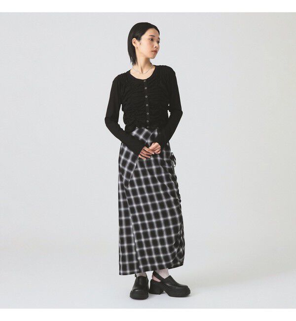 Ray BEAMS 「リブ シャーリング カーディガン」|カーディガン|