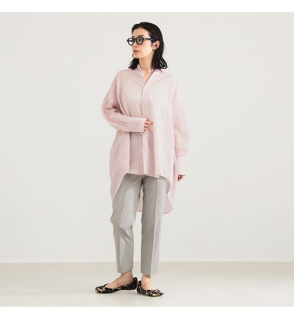 Demi-Luxe BEAMS 「AK+1 / シアー ストライプ シャツ」|シャツ・ブラウス|