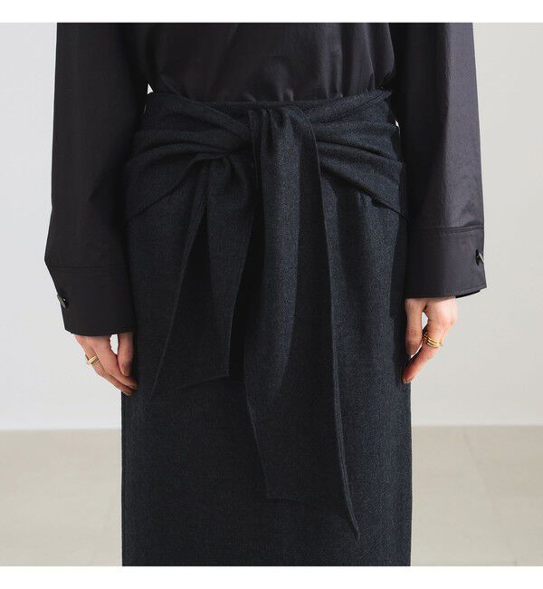 Demi-Luxe BEAMS 「ウール ジャージ リボン スカート」|スカート|
