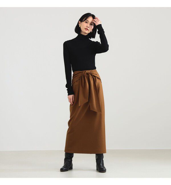 Demi-Luxe BEAMS 「ウール ジャージ リボン スカート」|スカート|