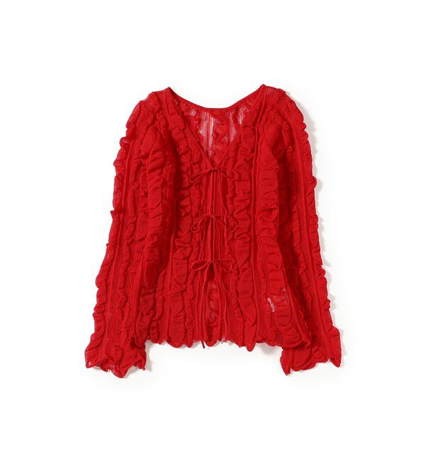 Ray BEAMS 「メッシュ ストライプ カーディガン」|カーディガン|