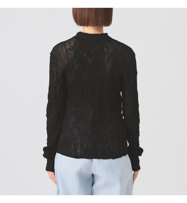 Ray BEAMS 「シアー リブ ニット ポロ カーディガン」|ニット・セーター|