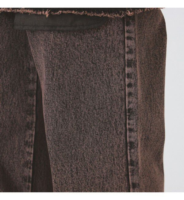 Ray BEAMS 「デニムスカート レイヤード パンツ」|デニム|