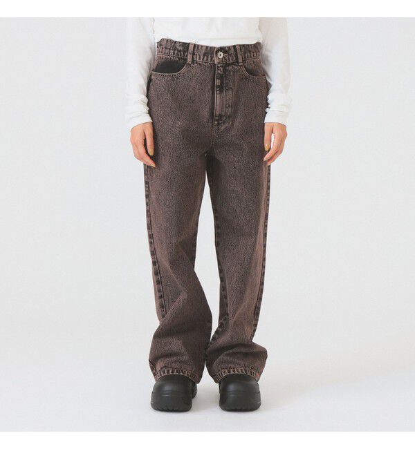 Ray BEAMS 「デニムスカート レイヤード パンツ」|デニム|