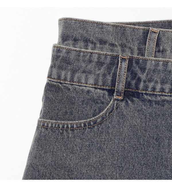 Ray BEAMS 「デニムスカート レイヤード パンツ」|デニム|