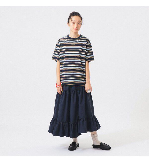 BEAMSBOY「エンブロイダリー マルチボーダー ショートスリーブ Tシャツ」|Tシャツ・カットソー|