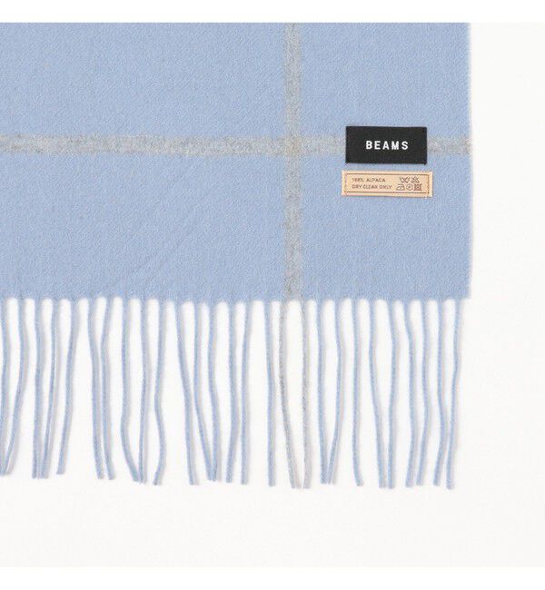 BEAMS「ウィンドウペンチェック アルパカ マフラー」|マフラー|