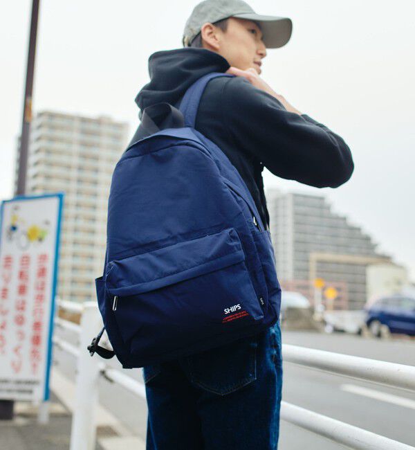 SHIPS「【WEB限定】SHIPS: COPYRIGHT ロゴ 60/40クロス バックパック」|リュック|コバルトブルー