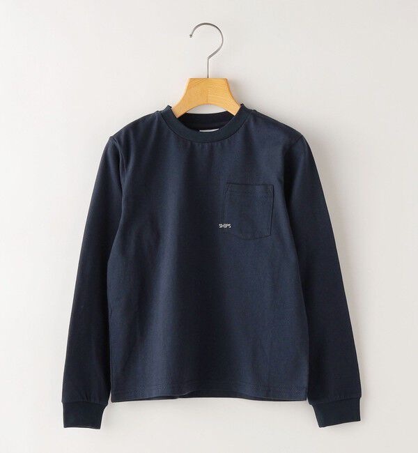 SHIPS KIDS「【WEB限定】SHIPS KIDS:100～160cm / ＜家族おそろい＞SHIPS マイクロロゴ ロングスリーブ TEE」|Tシャツ・カットソー|