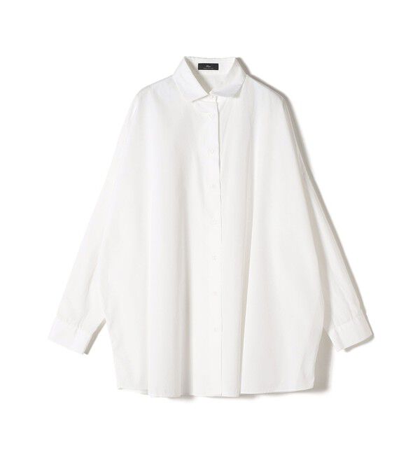 SHIPS for women「SHIPS Primary Navy Label:〈手洗い可能〉ALBINIコットンビッグワイズシャツ」|シャツ・ブラウス|オフホワイト