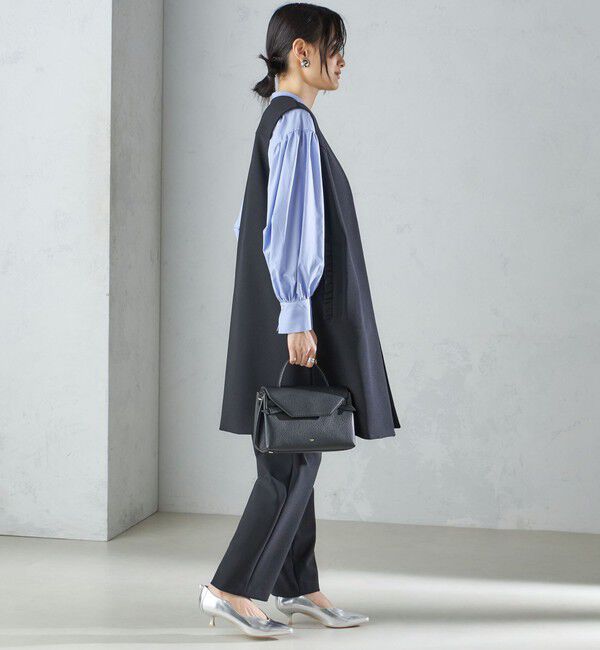 SHIPS for women「【SHIPS別注】kaene:〈洗濯機可能〉ハイストレッチ ダンボール フリル ジレ」|ベスト・ジレ|