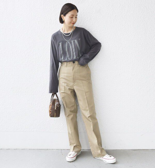 SHIPS for women「ローズ ペトール ロング スリーブ プリント TEE」|Tシャツ・カットソー|