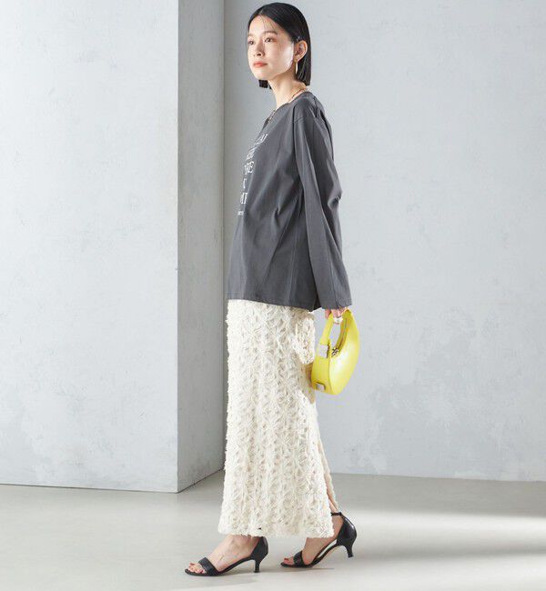 SHIPS for women「ローズ ペトール ロング スリーブ プリント TEE」|Tシャツ・カットソー|