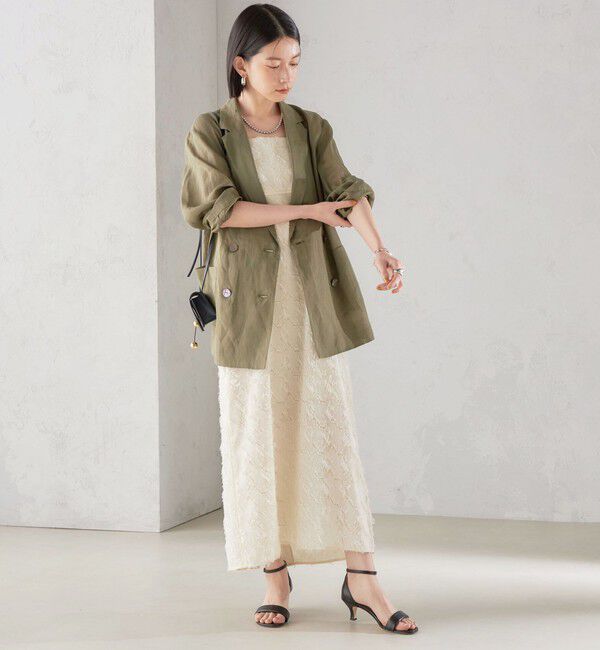 SHIPS for women「〈手洗い可能〉ラミー シアー ジャケット」|テーラードジャケット|