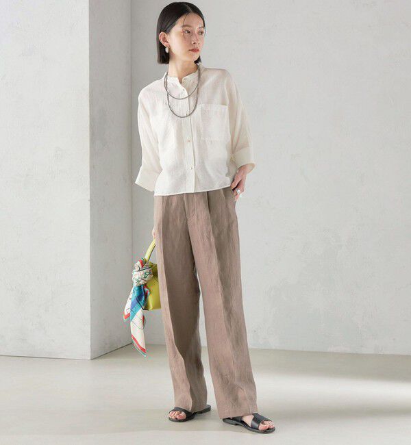 SHIPS for women「〈手洗い可能〉シルク混 シアー 羽織 シャツ」|シャツ・ブラウス|