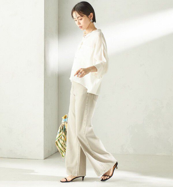 SHIPS for women「〈手洗い可能〉シルク混 シアー 羽織 シャツ」|シャツ・ブラウス|