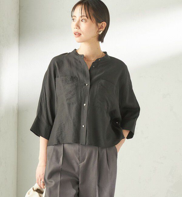 SHIPS for women「〈手洗い可能〉シルク混 シアー 羽織 シャツ」|シャツ・ブラウス|